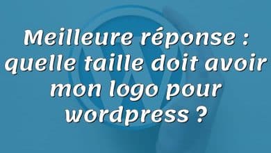 Meilleure réponse : quelle taille doit avoir mon logo pour wordpress ?